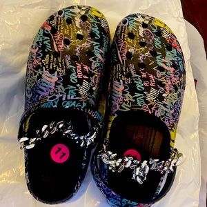 Women multicolored clogs.  New with tags. Wedge of about 3 inches thick